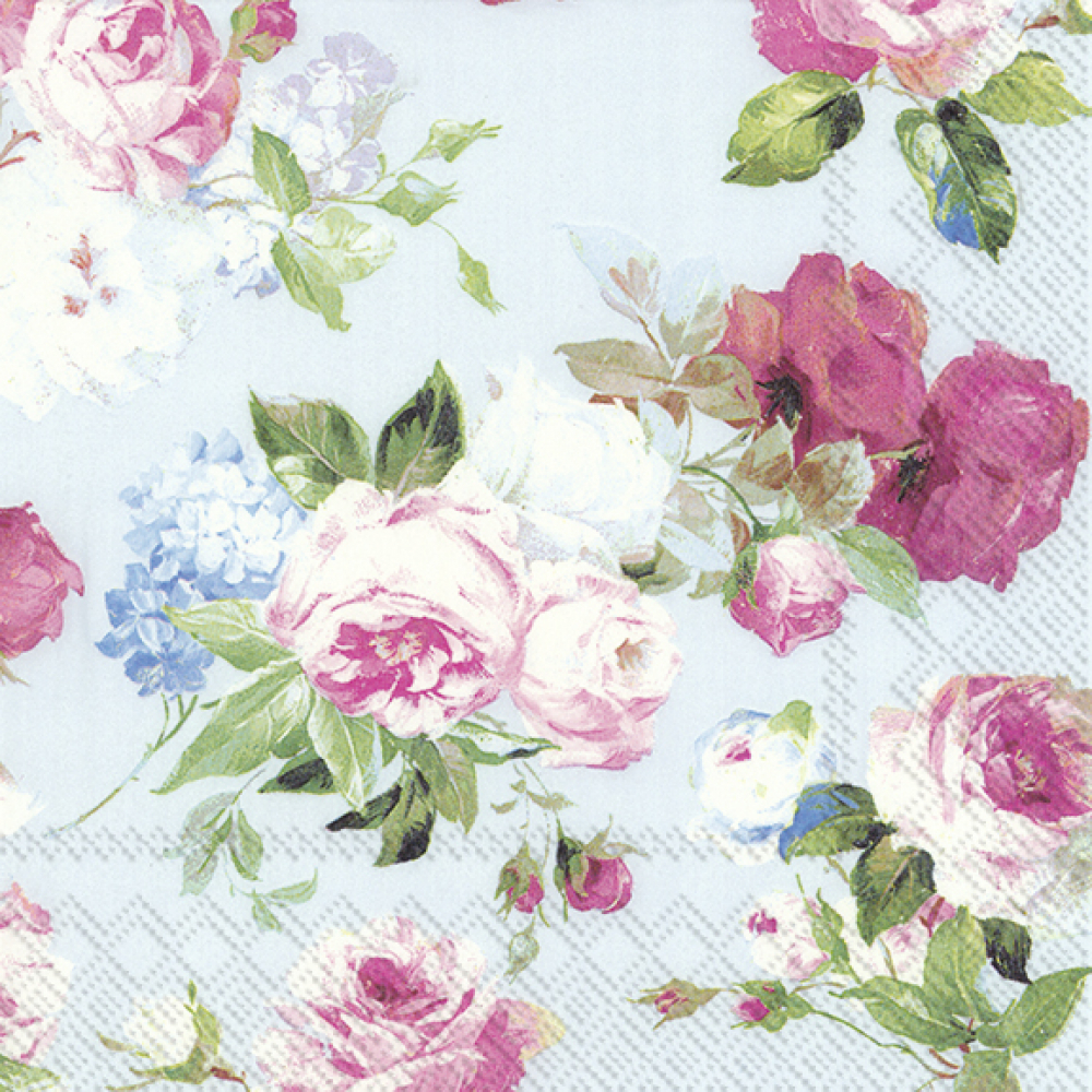 Lunch Servietten "SCARLETT light blue"